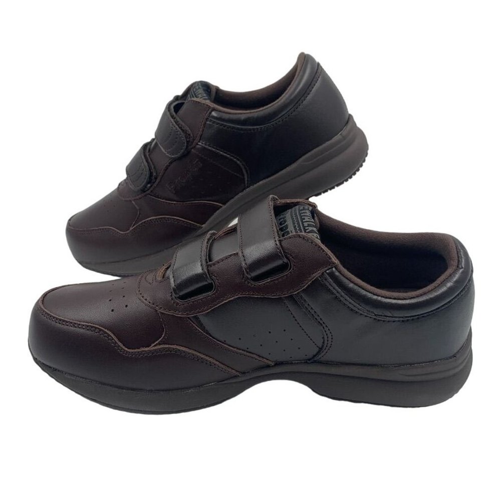 Propet Mens Life Walker Strap M3705 Brown Size 7.5 M Leather